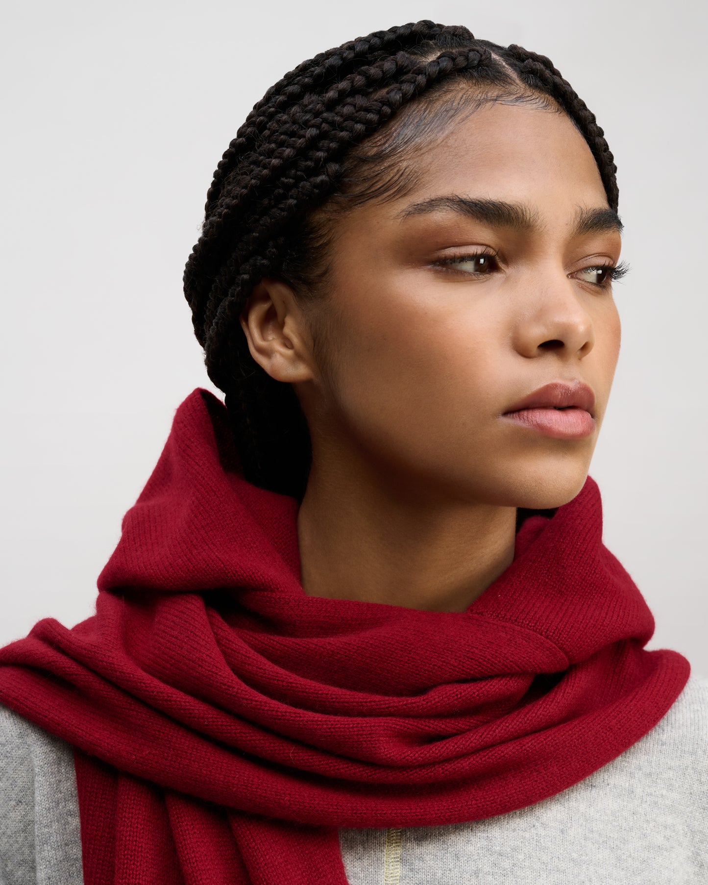 Red Hooded Scarf