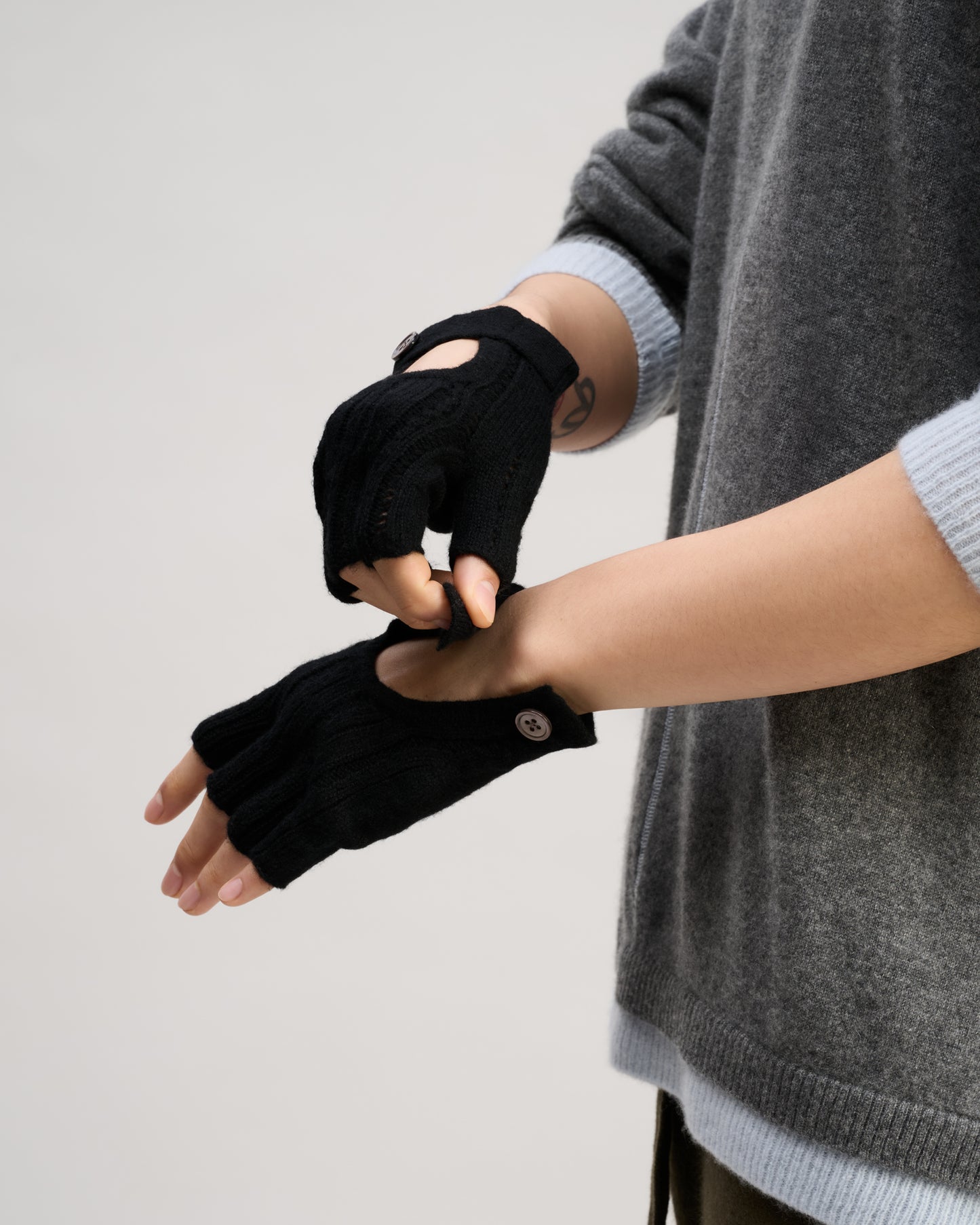 Black Biker Gloves