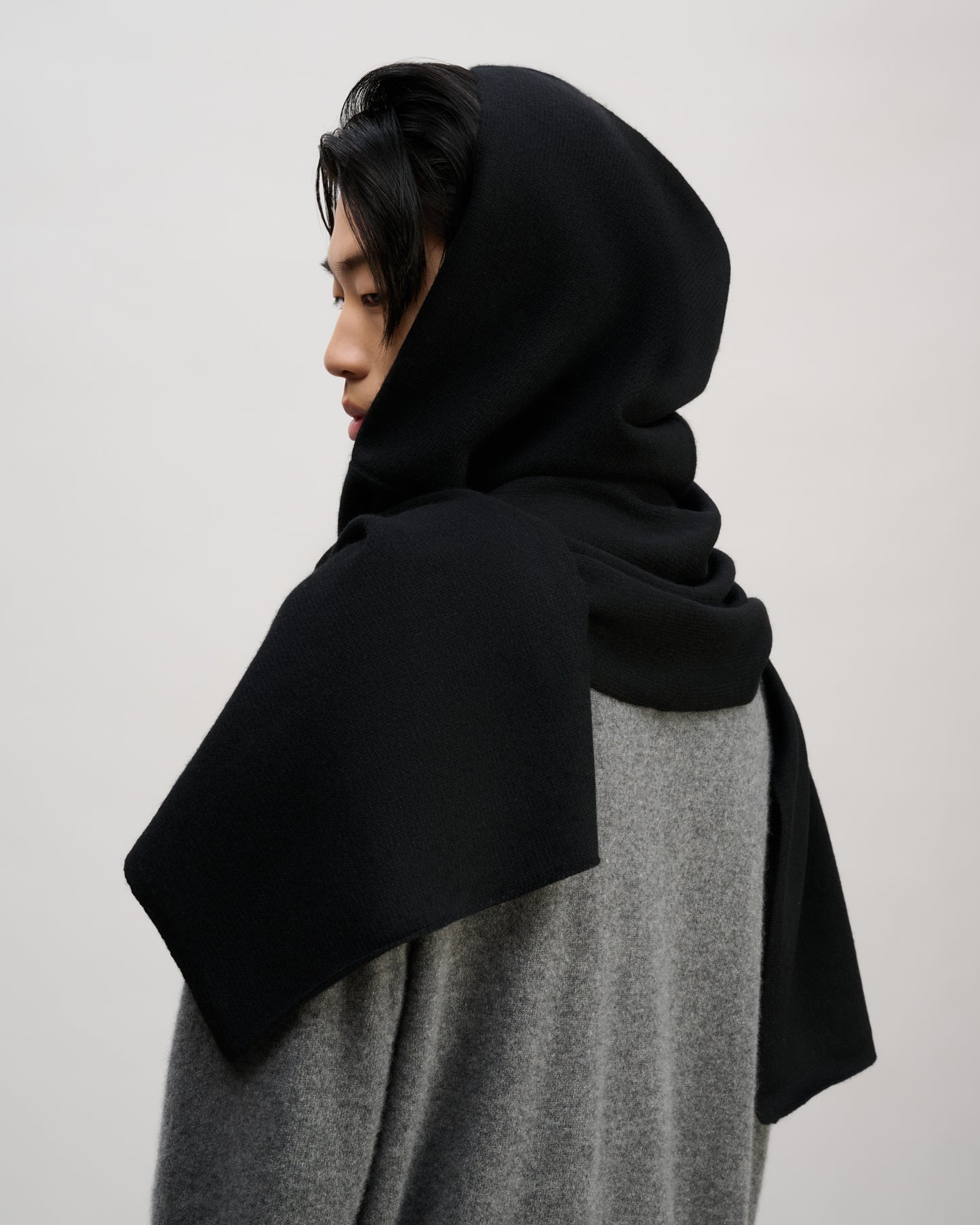 Black Hooded Scarf