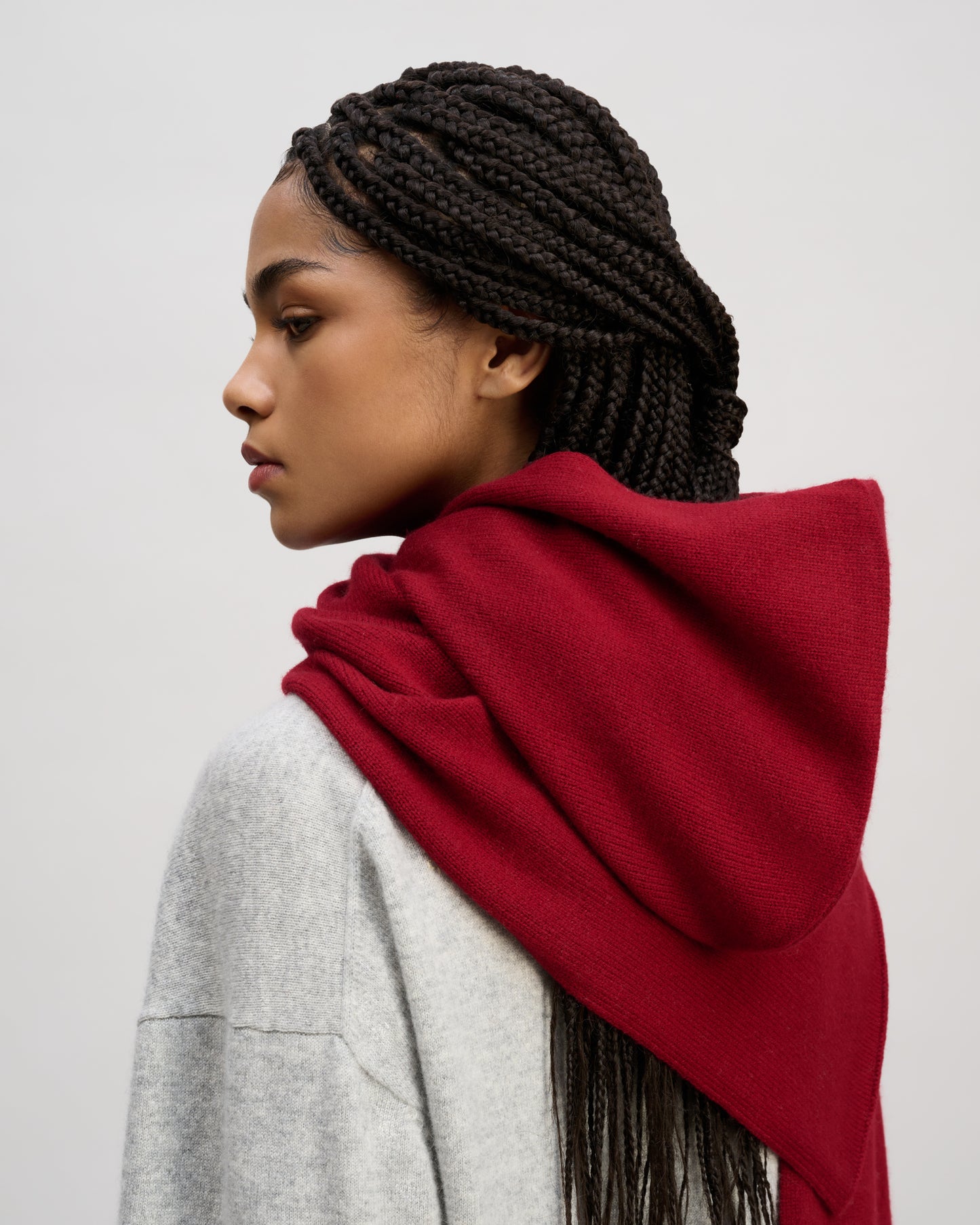 Red Hooded Scarf